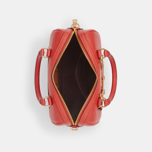 Coach Rowan Satchel Bag Mango Brass With Charms NEW NWT - Picture 4 of 5